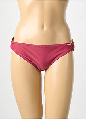 Bas de maillot de bain tissage satiné culotte rouge YSABEL MORA femme