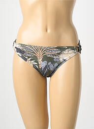 Bas de maillot de bain imprimé fleurs culotte vert SUNFLAIR femme