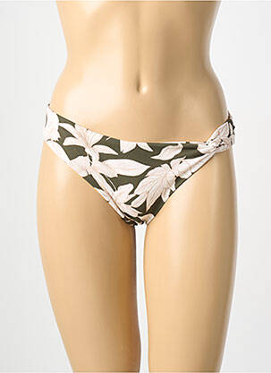 Bas de maillot de bain imprimé fantaisie culotte vert YSABEL MORA femme