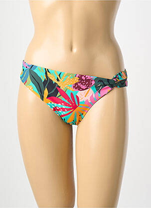 Bas de maillot de bain imprimé fantaisie culotte vert YSABEL MORA femme