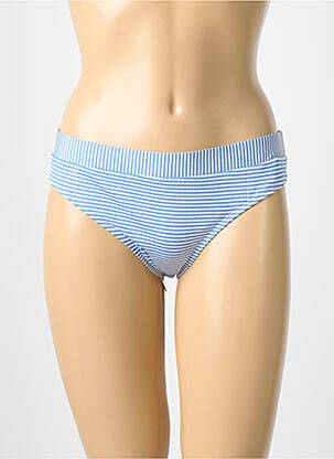 Bas de maillot de bain imprimé rayures culotte bleu SASSA femme