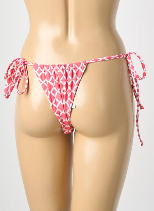 Bas de maillot de bain effet matière satinée bikini rose YSABEL MORA femme