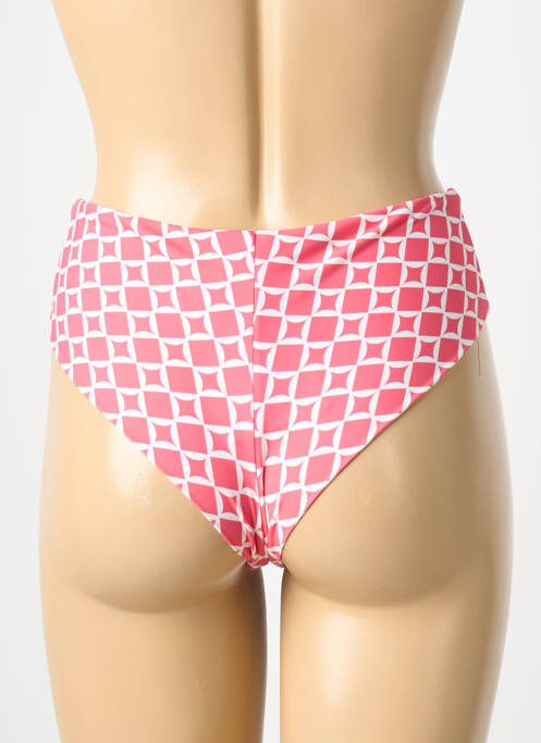 Bas de maillot de bain tissage satiné culotte rose YSABEL MORA femme