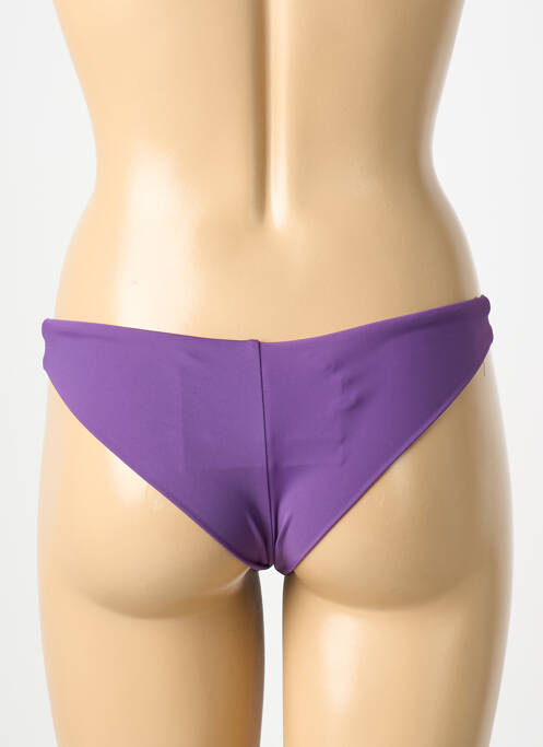 Bas de maillot de bain effet matière satinée culotte violet YSABEL MORA femme