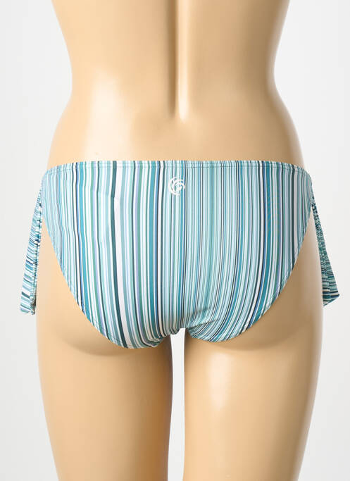 Bas de maillot de bain imprimé rayures bikini vert OLYMPIA femme