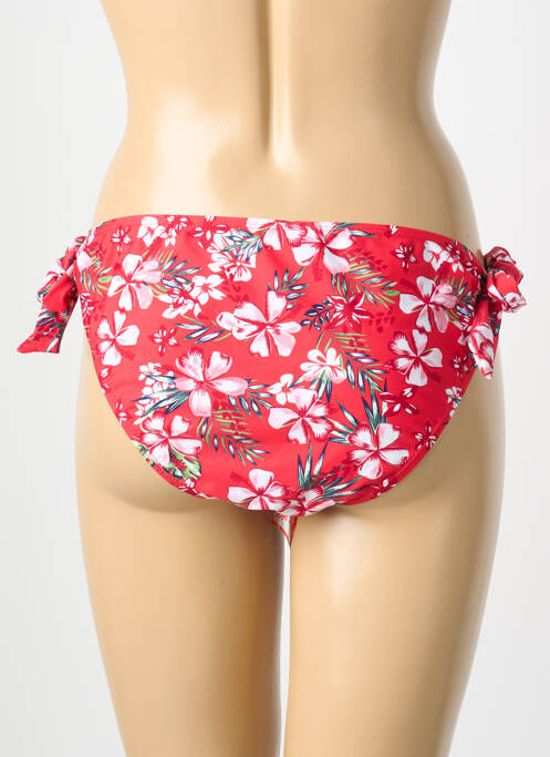 Bas de maillot de bain imprimé fleurs bikini rouge SASSA femme