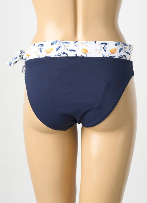 Bas de maillot de bain imprimé fleurs culotte bleu YSABEL MORA femme