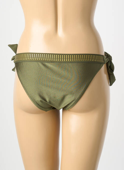Bas de maillot de bain tissage satiné bikini vert ADMAS femme