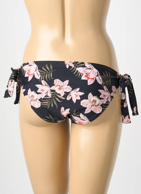 Bas de maillot de bain imprimé fleurs bikini noir SASSA femme