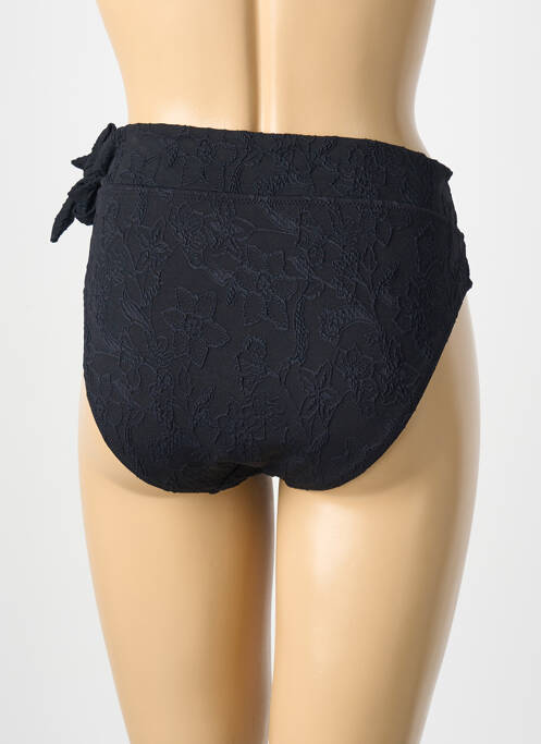 Bas de maillot de bain effet matière satinée bikini noir YSABEL MORA femme
