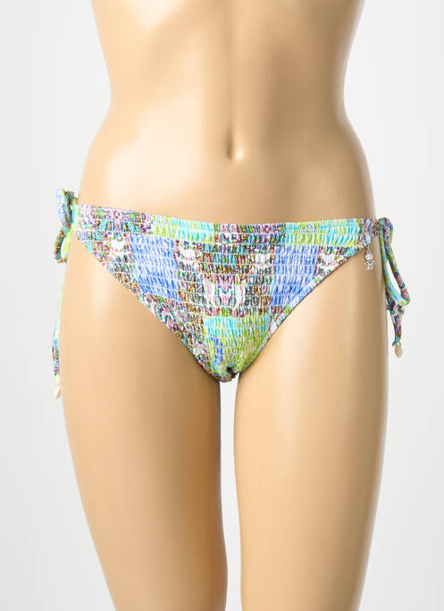 Bas de maillot de bain imprimé fleurs bikini vert OPERA femme