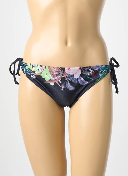 Bas de maillot de bain tissage satiné bikini noir OLYMPIA femme