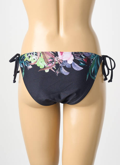 Bas de maillot de bain tissage satiné bikini noir OLYMPIA femme