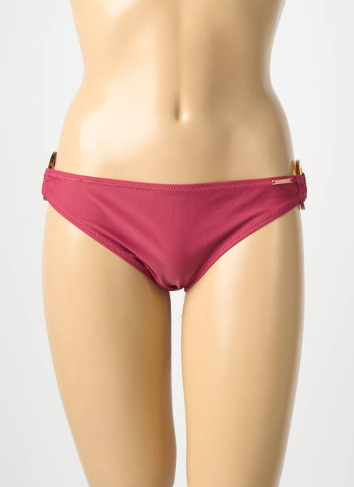 Bas de maillot de bain tissage satiné culotte rouge YSABEL MORA femme