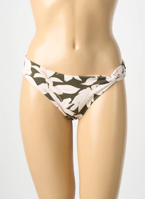 Bas de maillot de bain imprimé fantaisie culotte vert YSABEL MORA femme