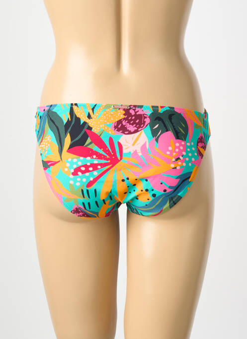 Bas de maillot de bain imprimé fantaisie culotte vert YSABEL MORA femme