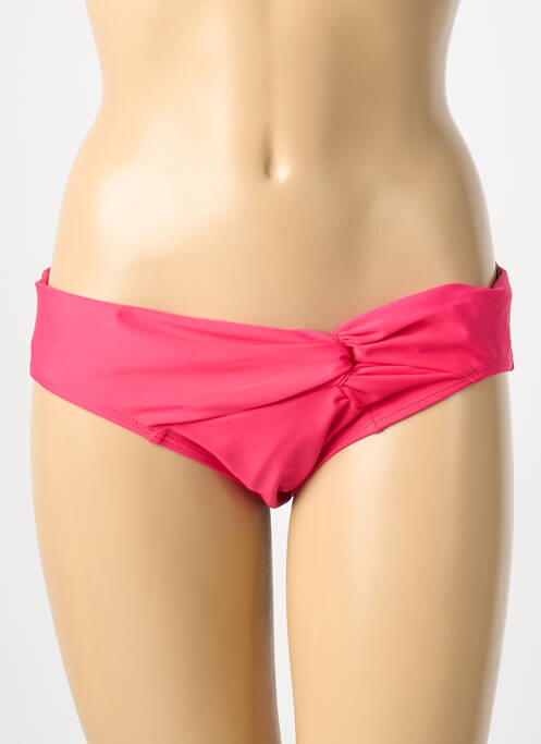 Bas de maillot de bain tissage satiné culotte rose SASSA femme