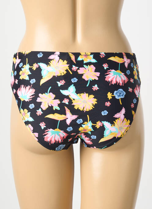 Bas de maillot de bain imprimé fleurs culotte noir YSABEL MORA femme