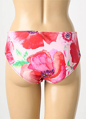 Bas de maillot de bain imprimé fleurs culotte rose YSABEL MORA femme