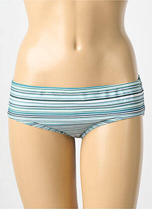 Bas de maillot de bain imprimé rayures culotte bleu OLYMPIA femme