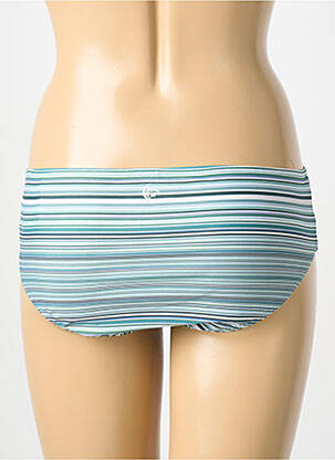 Bas de maillot de bain imprimé rayures culotte bleu OLYMPIA femme