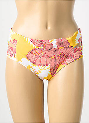 Bas de maillot de bain imprimé fantaisie culotte jaune OLYMPIA femme