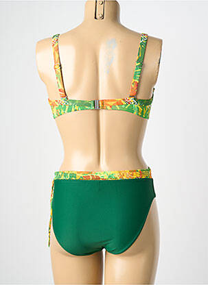 Maillot de bain 2 pièces stretch haut soutien-gorge emboitant vert O'SALEE femme