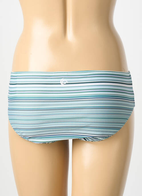 Bas de maillot de bain imprimé rayures culotte bleu OLYMPIA femme