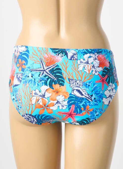 Bas de maillot de bain imprimé fantaisie culotte bleu OLYMPIA femme