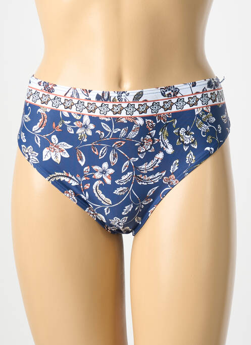 Bas de maillot de bain imprimé fantaisie culotte bleu OLYMPIA femme