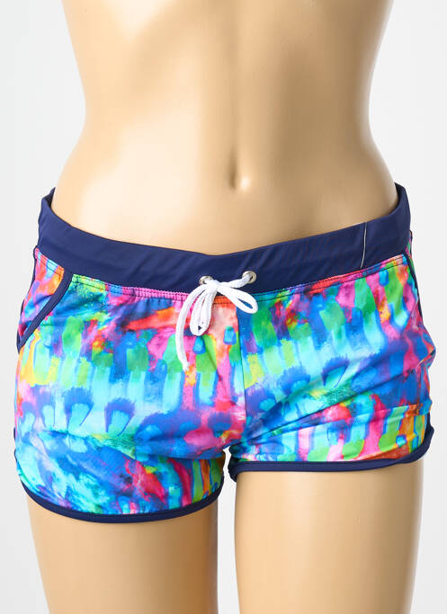 Bas de maillot de bain imprimé fantaisie short bleu O'SALEE femme
