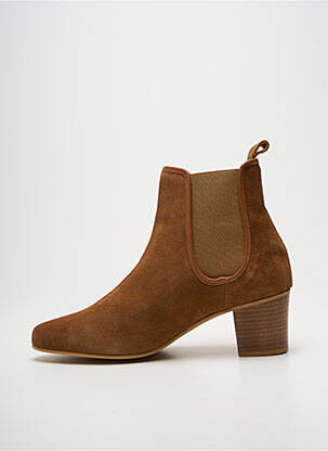 Bottines/boots bout pointu talon de 7 à 9cm marron 70/30 femme