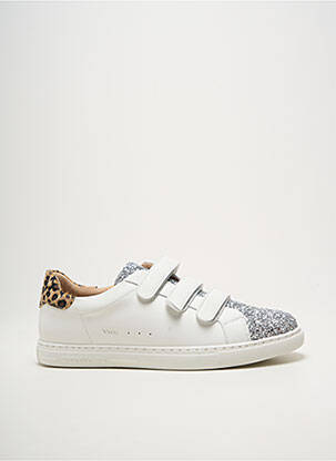 Baskets tissage tissage pailleté talon plat jusqu'à 3cm blanc VANESSA WU femme