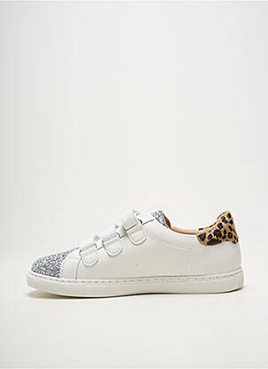 Baskets tissage tissage pailleté talon plat jusqu'à 3cm blanc VANESSA WU femme