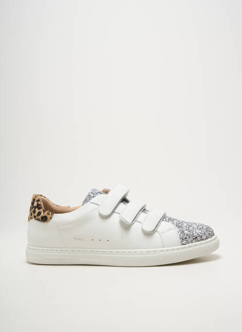 Baskets tissage tissage pailleté talon plat jusqu'à 3cm blanc VANESSA WU femme