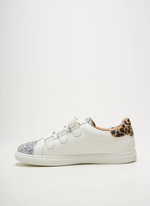 Baskets tissage tissage pailleté talon plat jusqu'à 3cm blanc VANESSA WU femme