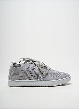 Baskets talon compensé talon plat jusqu'à 3cm argent I LOVE SHOES femme