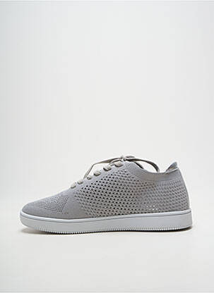 Baskets talon compensé talon plat jusqu'à 3cm argent I LOVE SHOES femme