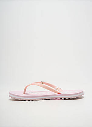 Tongs matière lisse talon plat jusqu'à 3cm rose TOMMY HILFIGER femme