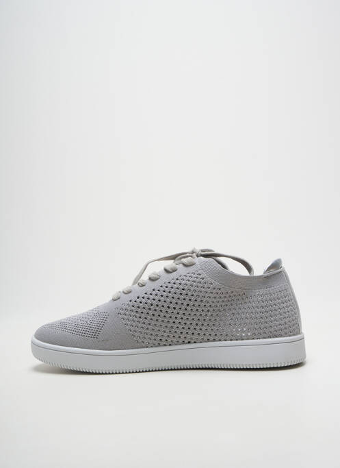 Baskets talon compensé talon plat jusqu'à 3cm argent I LOVE SHOES femme