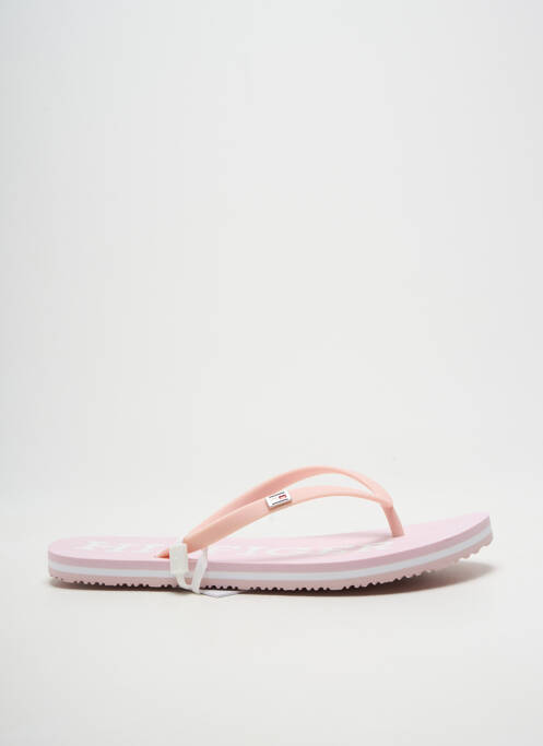 Tongs matière lisse talon plat jusqu'à 3cm rose TOMMY HILFIGER femme