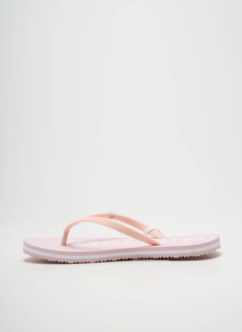 Tongs matière lisse talon plat jusqu'à 3cm rose TOMMY HILFIGER femme