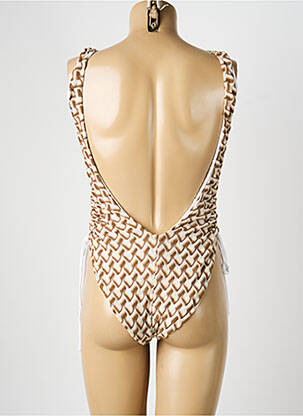 Maillot de bain 1 pièce effet matière satinée or PHO FIRENZE femme