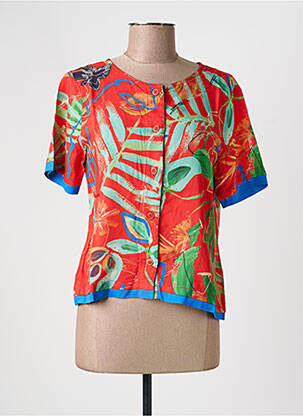 Chemisier manches courtes manches courtes rouge PAUL BRIAL femme