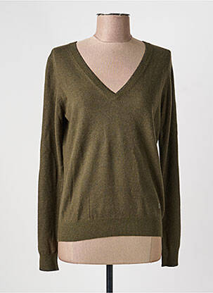 Pull col v manches longues vert FREEMAN T.PORTER femme