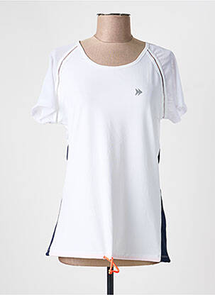 T-shirt col rond manches courtes blanc EVY femme