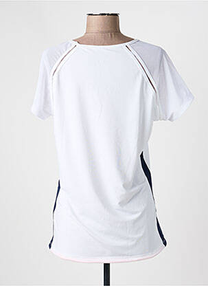 T-shirt col rond manches courtes blanc EVY femme