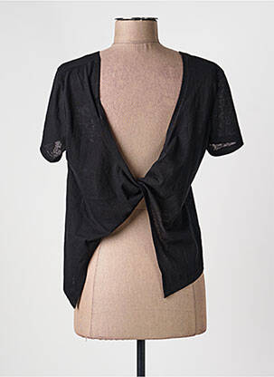 Top manches courtes manches courtes noir LILI SIDONIO femme
