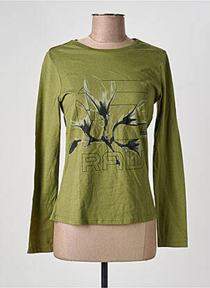 T-shirt coupe cintrée manches longues vert G STAR fille