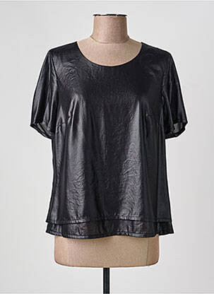 Top stretch manches courtes noir FRANCE RIVOIRE femme